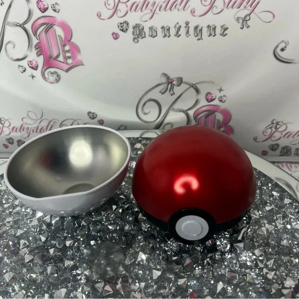 Pokémon storage container tin Pokémon ball red white silver black lid comes off